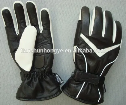 heated ski gloves , leather ski gloves