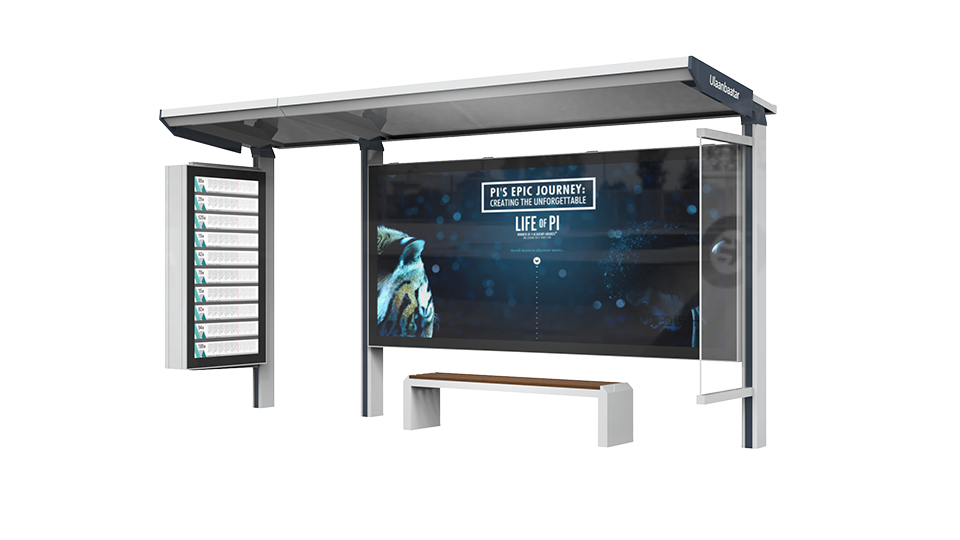 Removable modular bus shelter