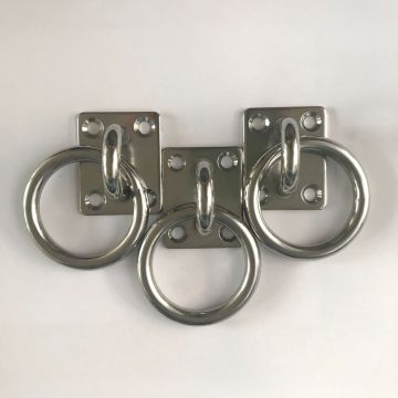 Piastra per occhi quadrati con anello 304