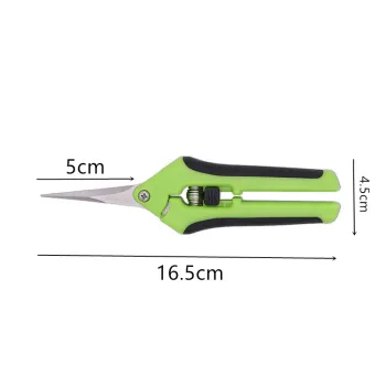 Custom Wholesale Stainless Steel Scissors with Green Flower Cut Design and PP TPR Handle