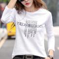 T-shirt Long-lleeved Versi Korea Wanita