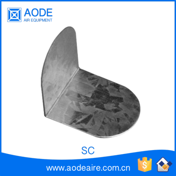 Galvanized Side Corner for manual air volume control in air duct work of air conditioning ventilation