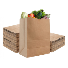 Bolsas de supermercado de papel marrón kraft a granel