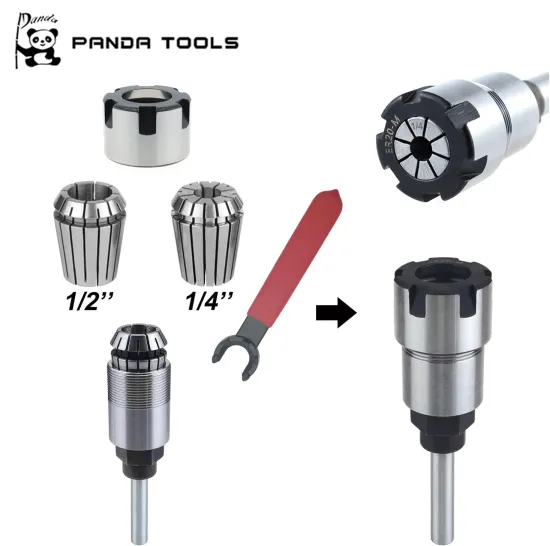 High Precision ER20 Collet Set - 12Pcs 0.013mm 0.008mm 0.005mm Accuracy