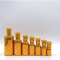 Gold Electroplate Essential Oil Glass Bottles