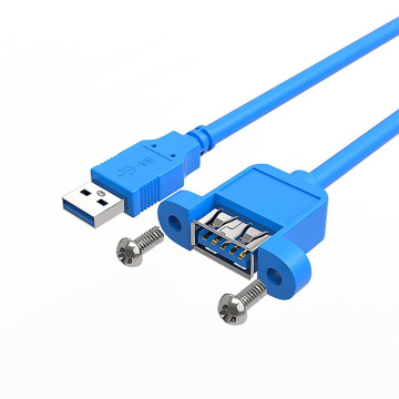 USB 3.0 A Male to Female Extension Screw Locking Adapter Cable for PC Computer
