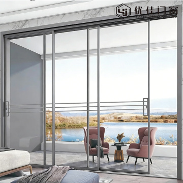 공간 절약형 인테리어 유리 미닫이문