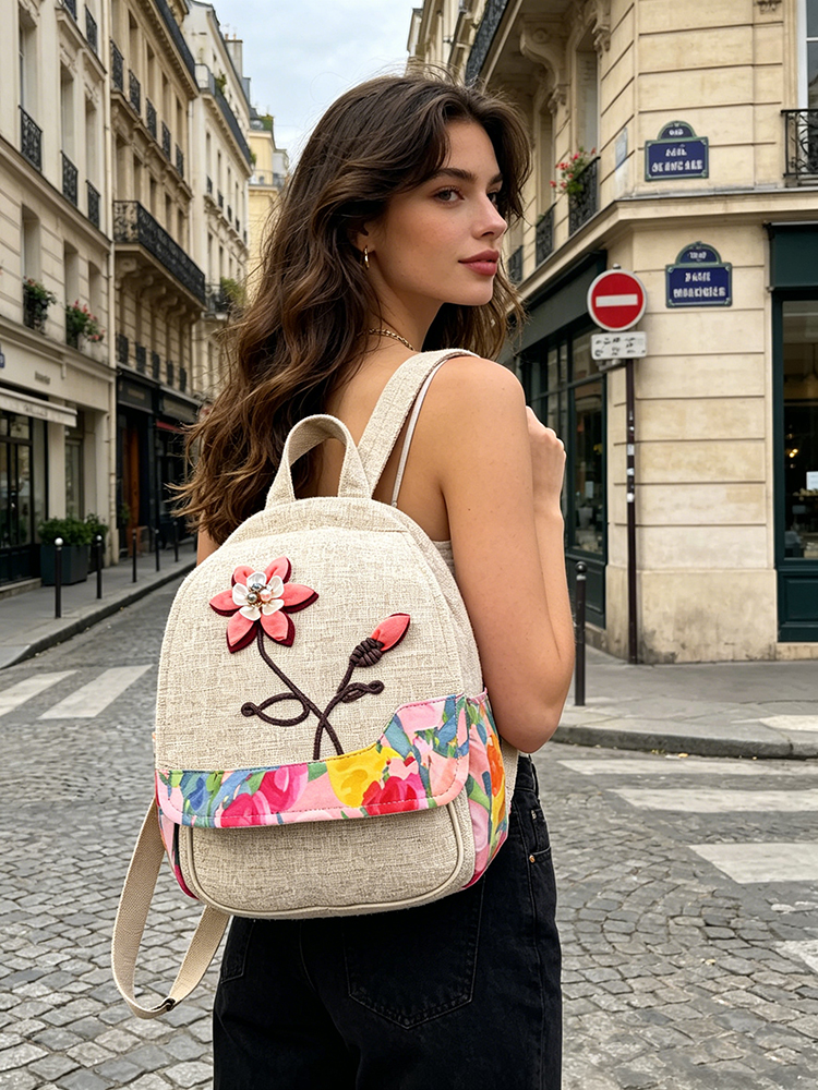 Handmade Linen Style Daypack