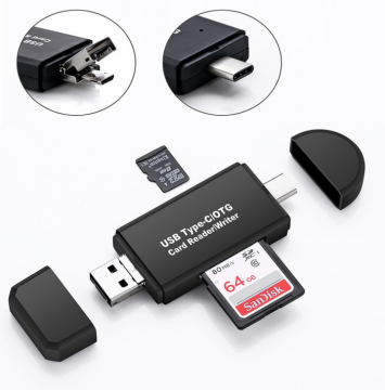 Type C Reader Writer Multifunction OTG USB 2.0 TF SD Card Reader