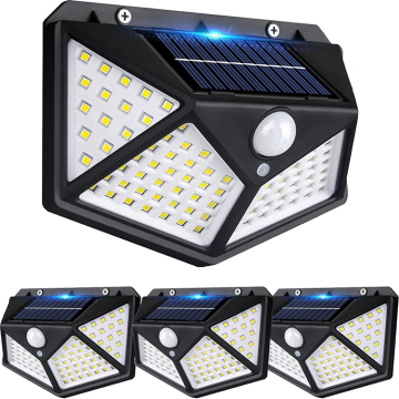 100 LED Solar Wall Lamp with 270 Degree Reflective Lighting