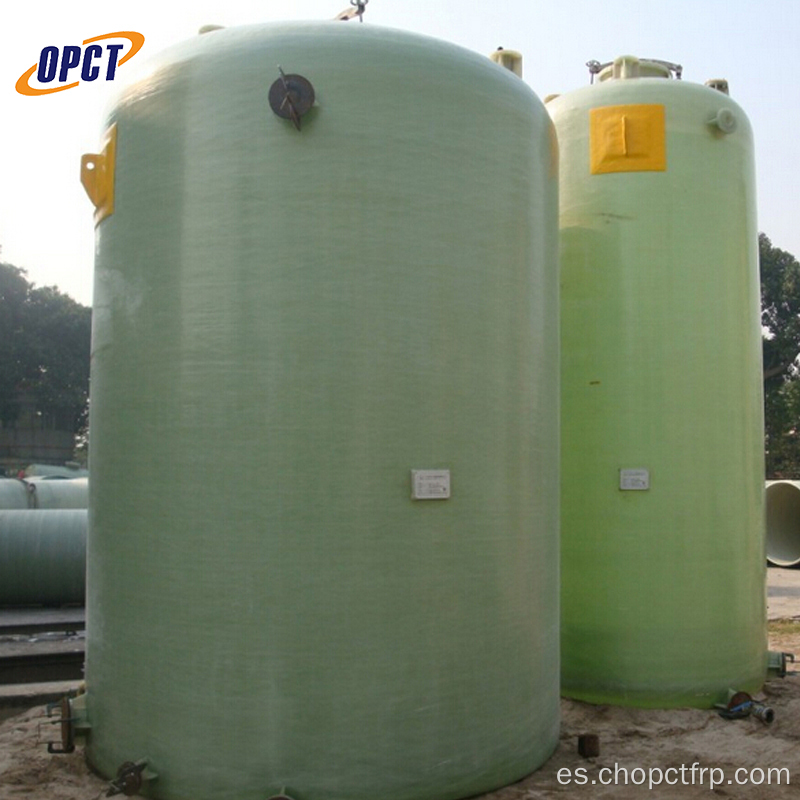 FRP GRP Tank para productos químicos de almacenamiento Tipo vertical
