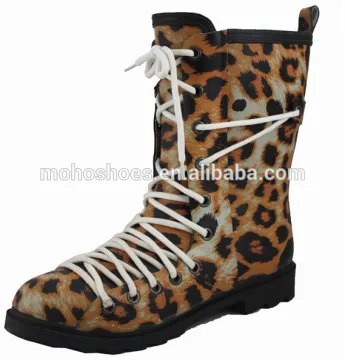 women's leopard print rain boots