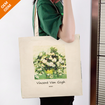 Classic Packing Printed Canvas Tote Bag with Pocket - Wholesale Manufacture