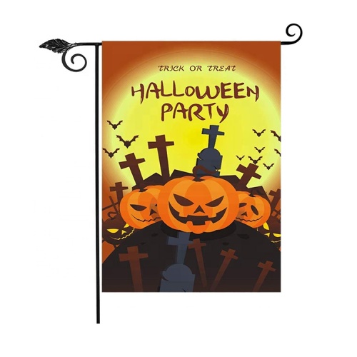 New design holidays yard sublimation halloween garden flag