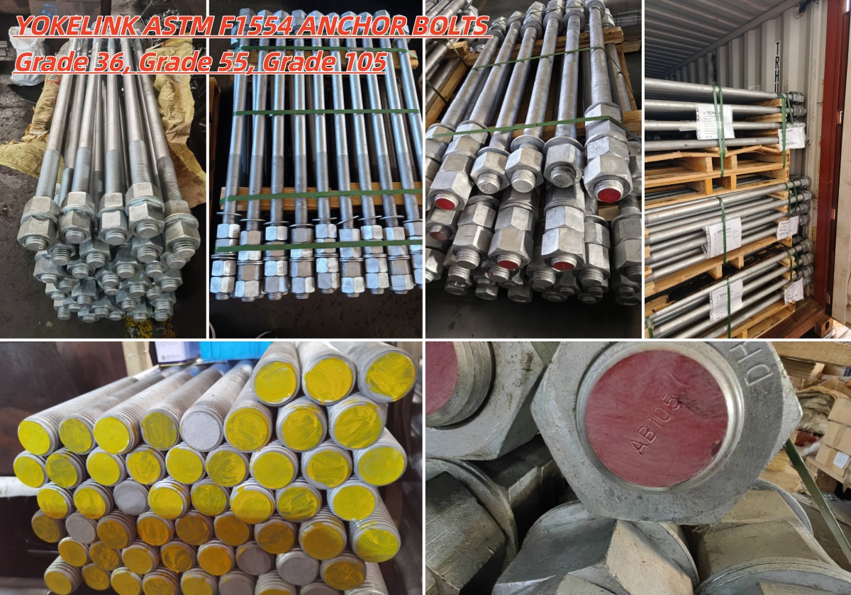 ASTM F1554 ANCHOR BOLT GRADE 36 GRADE 55 GRADE105