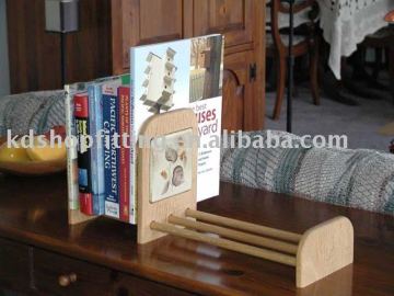 wooden book rack