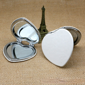 Mirror a doppia faccia a doppia etichetta privata personalizzabile: pieghevole, tascabile e disponibile in forme circolari, quadrate o del cuore-perfetto per bellezza e cosmetici