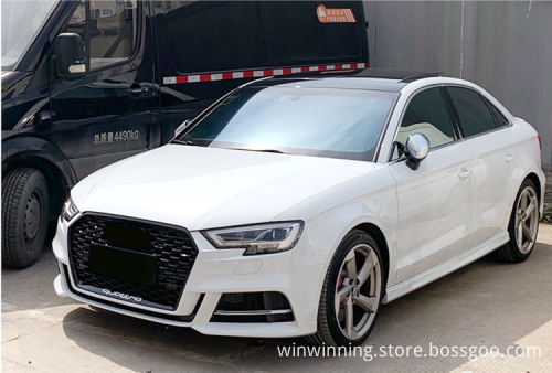 Gloss Black Honeycomb Audi RS3 Radiator Grille for Audi A3 8V Facelift 2017-2020
