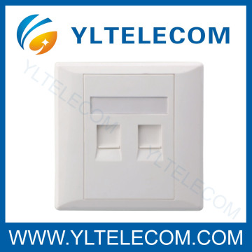 Tường mặt tấm RJ45 Module Dual Port 2 Port 86 * 86 86 MM loại