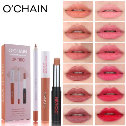 OCHAIN Makeup Cosmetics Vegan Matte Lipstick Set Lip Kit