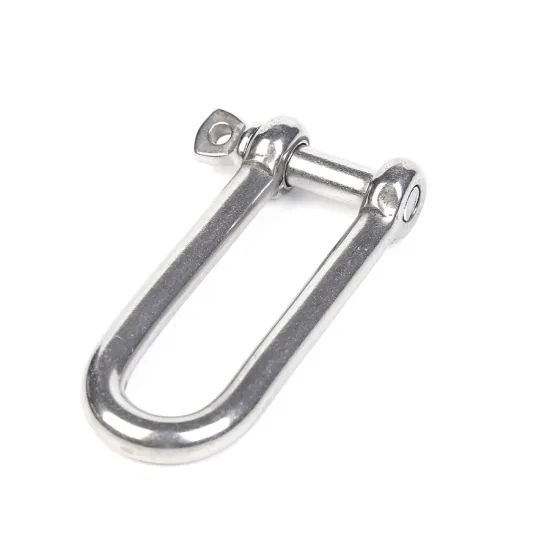 Stainless steel extended D-shaped shackle