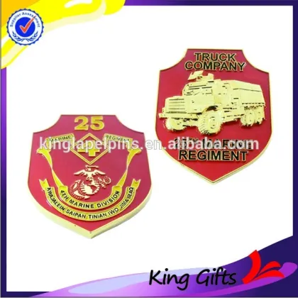 Custom nickel plated air force eagle logo enamel challenge coin