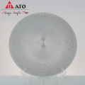 Ato Nordic Style Creative Ealloplated Greed Glass Linning Plate с небольшим квадратным рисунком фруктовой тарелки