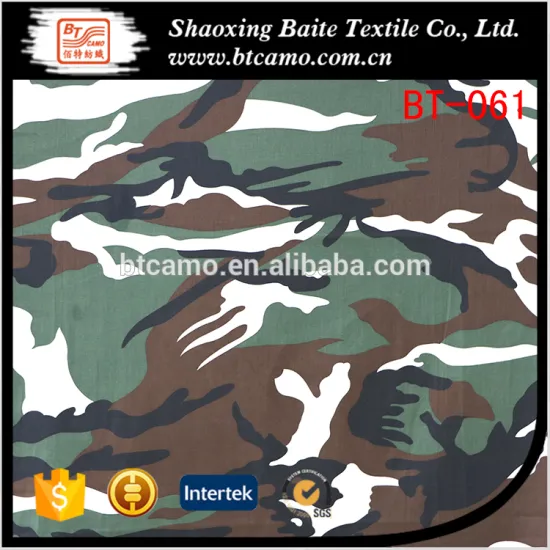 New product for military shirts jackets cotton twill pigment camouflage fabric BT-061
