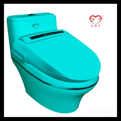 automatic toilet with many colors