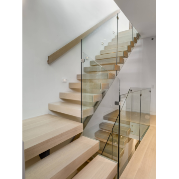 MS2025 صناديق خشبية خشبية داخلية حديثة سلالم معلقة سلالم عائمة