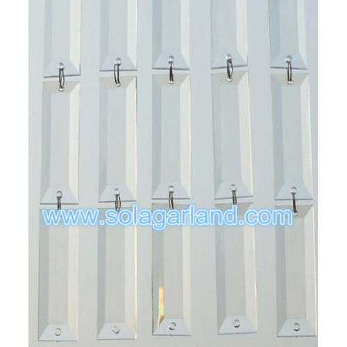 6 * 23 * 75MM Cristal Acrylique Rectangle Perle Guirlande Clair Fournitures De Mariage Suspendues