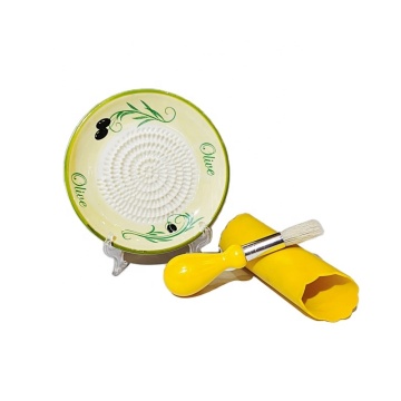 Custom Handmade Porcelain Ceramic Kitchen Vegetable Tools: Garlic, Ginger, Onion Grater
