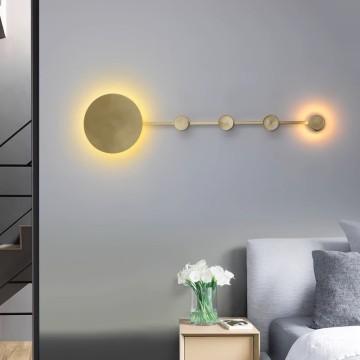Copper Minimalist Wall Lamp for Bedroom and Hotel Corridor E14 Lighting