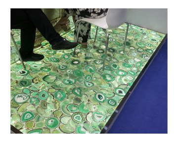 Slabi di agata verde di grande retroilluminazione personalizzate per interni dell'hotel