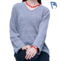 Sweater Wool V-Neck Wanita Klasik