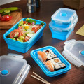 Kolorowe silikonowe pudełka do przechowywania żywności na lunch dla domu