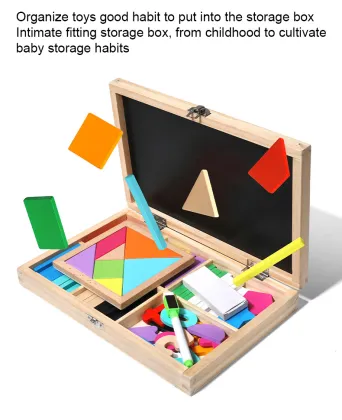 New Portable Magnetic Drawing Board: Math Toys & Double-Sided Wooden Tablet for Kids' Drawing Games