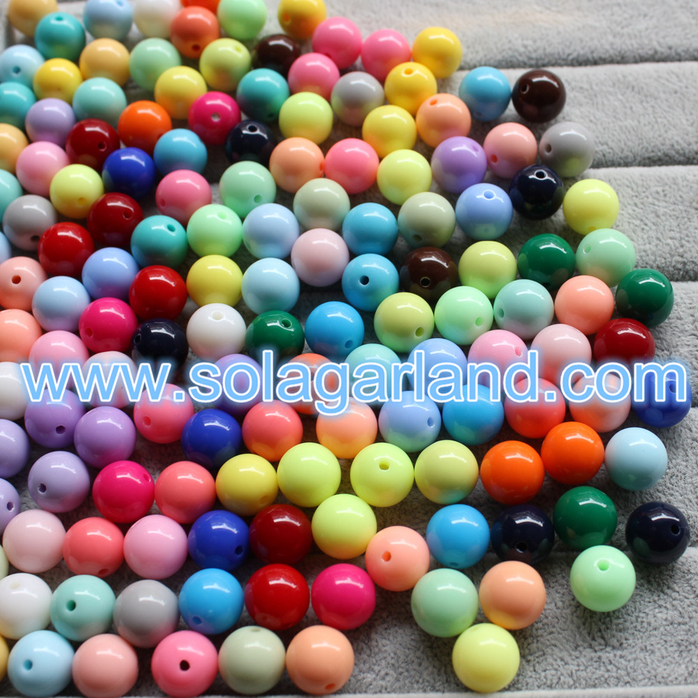 Acrylic Round Loose Beads