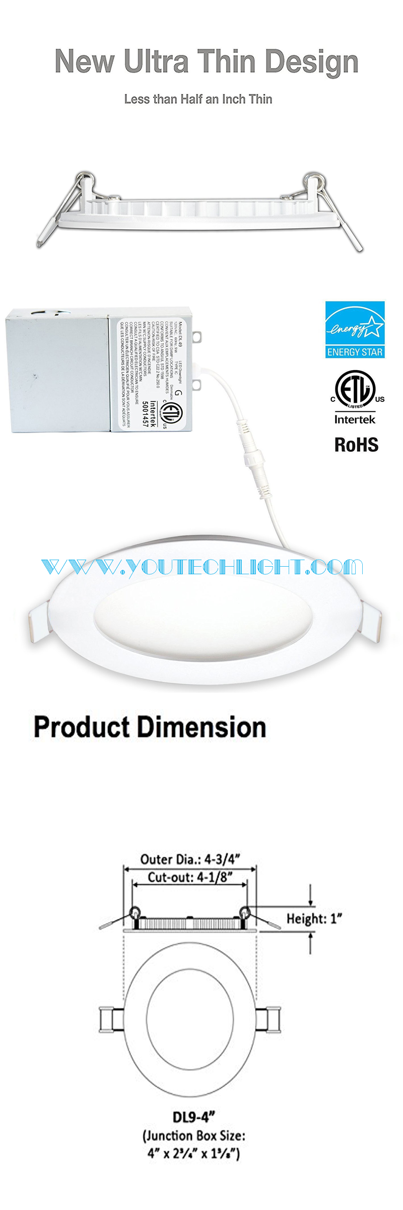 1000lm 11w 4500k 통 Downlight, Bossgoo.com의 고품질 1000lm 11w 4500k 통 Downlight