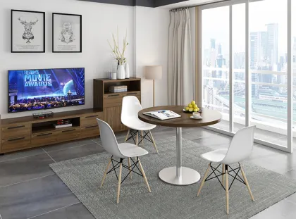 Modern Minimalist Wooden Drawer File Cabinet for Hotel Living Rooms