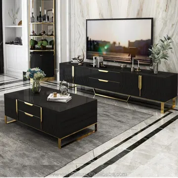 High-Quality New Arrival Modern Living Room Furniture Set: TV Stand & Coffee Table
