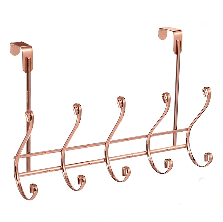 Metal door hook for towel hanging