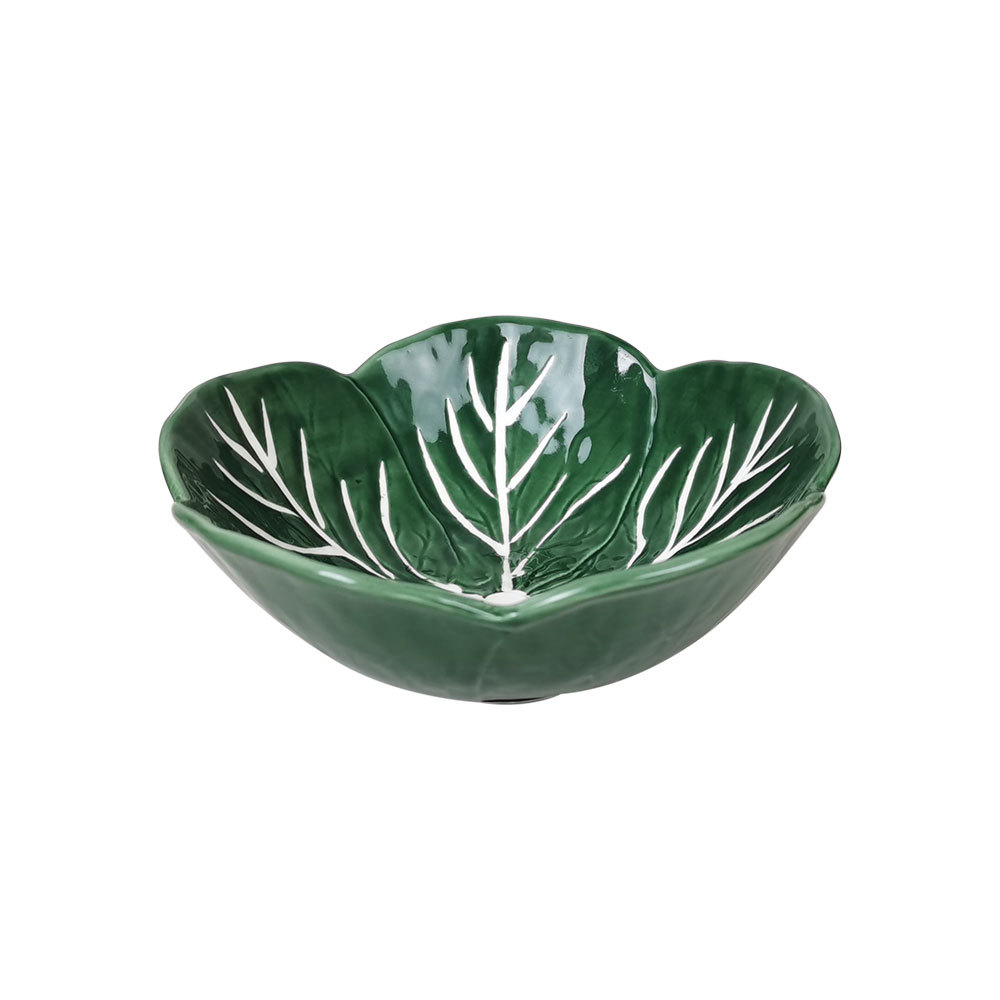 Assiette de chou vert Petal Ceramic Table Varelle