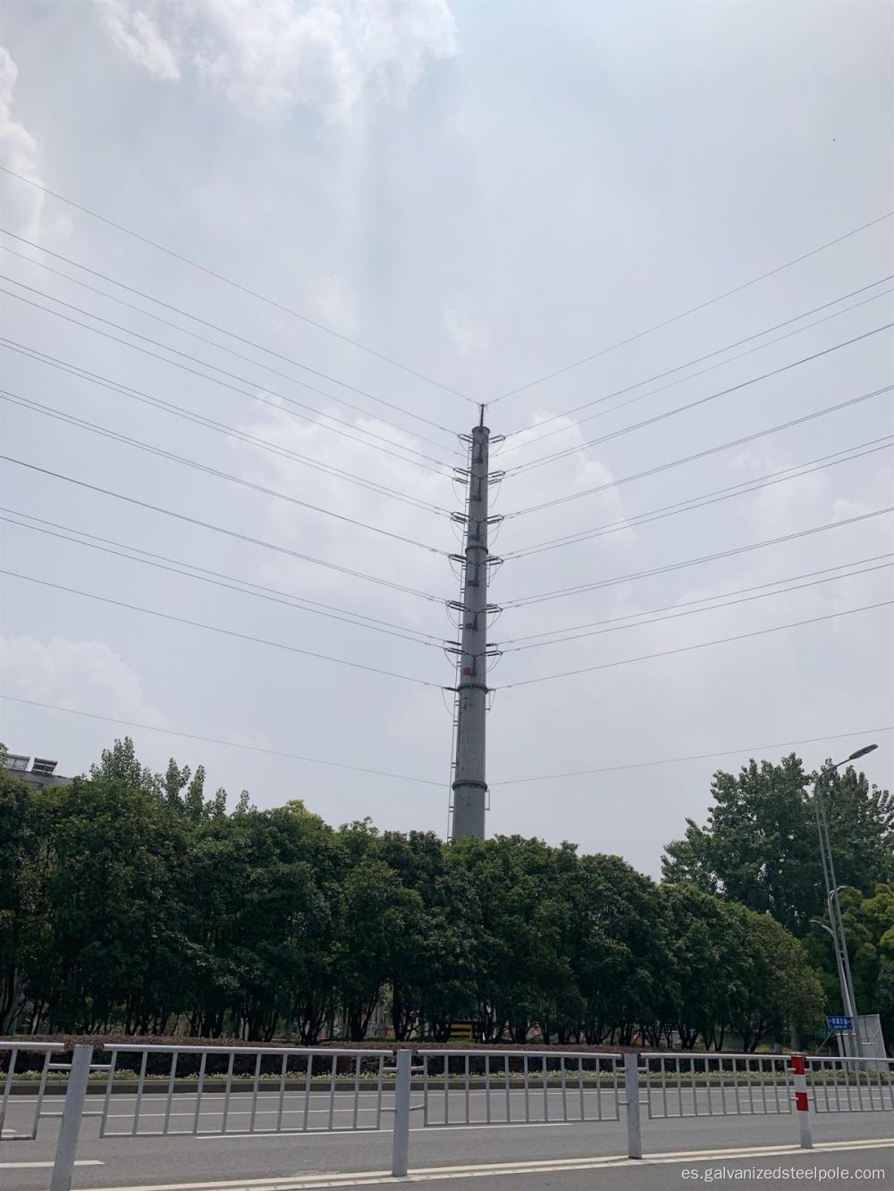 Colo de acero de transmisión poligonal de 110kV de acero