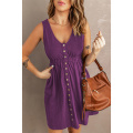 Womens Casual Sleeveless Button Down Dresses