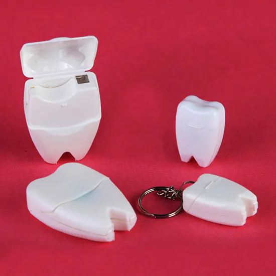 FDA Approval Tooth Shape Dental Floss with Key Chain