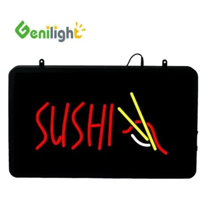 DIY Letter SASHIMI LED Neon Open Sign for Fishing Rod Shop
