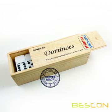 Wooden Box Packing Custom Logo Engraved Dominoes