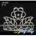 4 pulgadas personalizados Rhinestone flor coronas