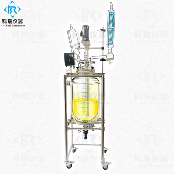 10L 20L 50L 100L 100L 150L 200L実験室化学反応器ジャケット付き二重層ガラス撹拌槽反応器